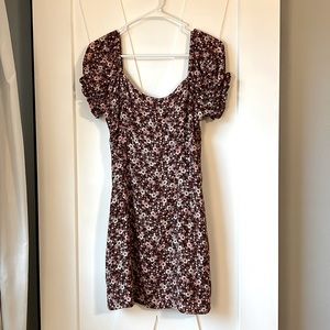 Floral dress maroon